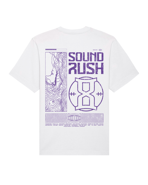 PURPLE WAVE WHITE T-SHIRT